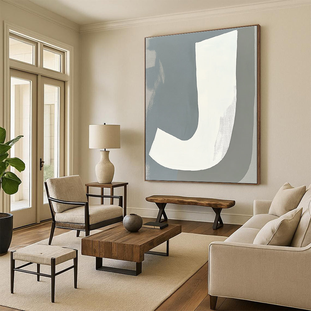 Bold Letter J Art Graphic Monogram Abstract Painting GAB0265