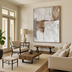 Textured Gray Abstract Painting for Industrial - Styled Lofts GAB1069