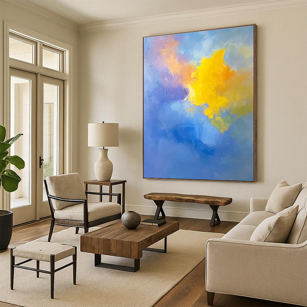 Colorful Abstract Sky Painting with Dreamy Radiance WINK396
