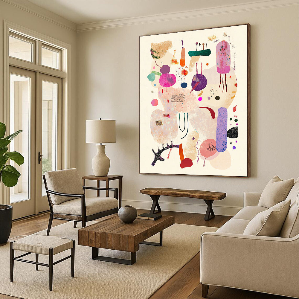 Abstract Shape Collage Art of Whimsical Diversity GAB0187