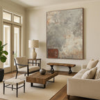 Textured Grey Background Industrial Abstract Painting for Edgy Spaces GAB1492