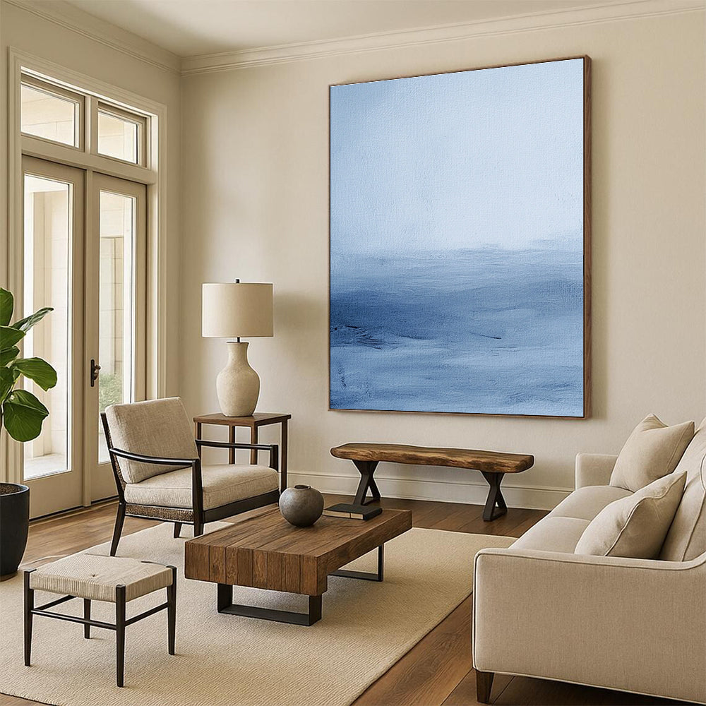 Gradient Blue Abstract Sea - Serene Coastal Abstract Art GAB0476