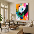 Circular and Curved Shapes Abstract Painting with Playful Rhythm WINK082