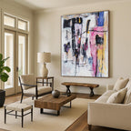 Colorful Abstract Composition Painting with Dynamic Forms WINK590