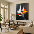 Abstract Sailboats Painting for Nautical - Themed Home Offices GAB1234