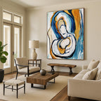 Abstract “Goodnight” Painting for Cozy Bedrooms GAB0744