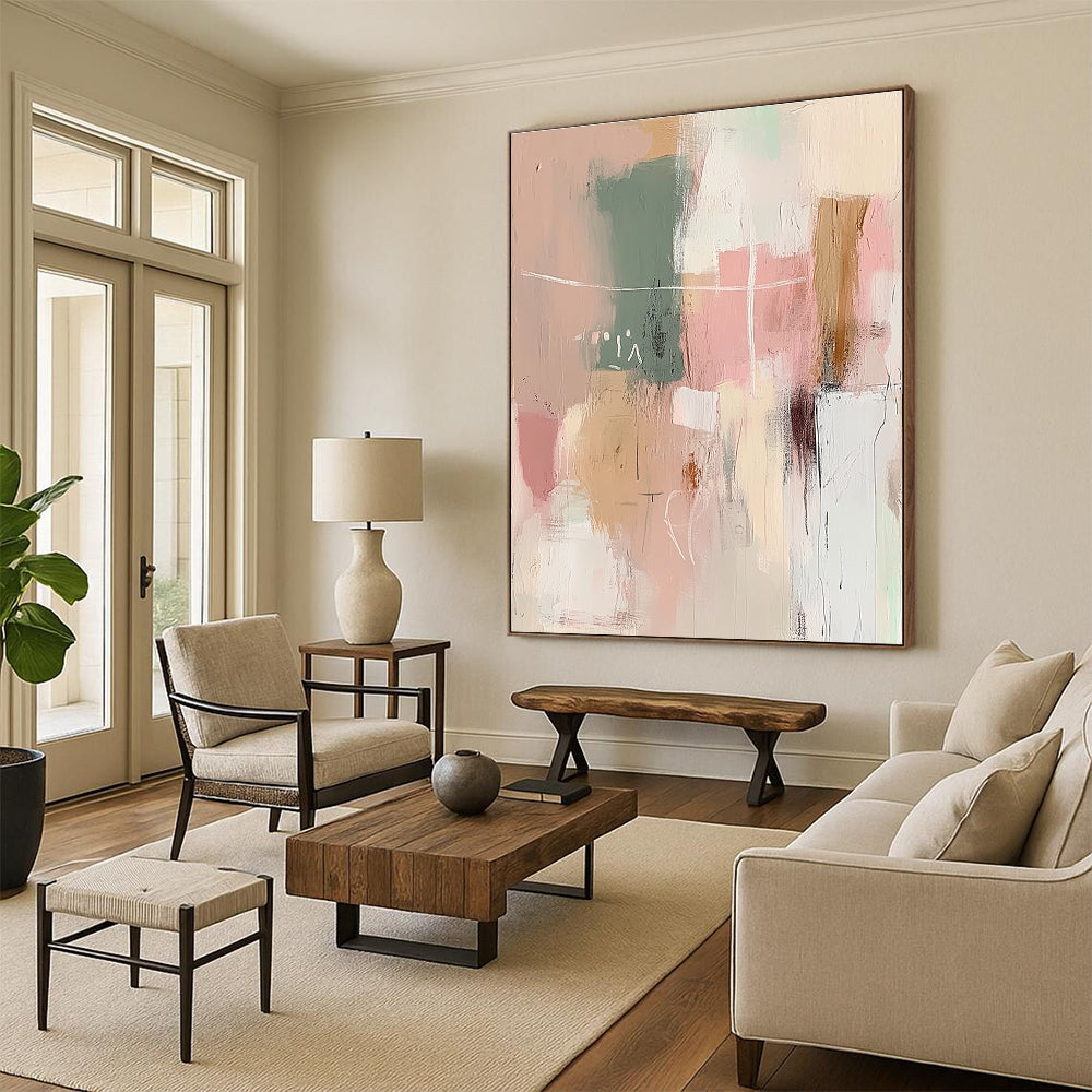 Muted Tones Abstract Painting for Minimalist Living Rooms GAB1231