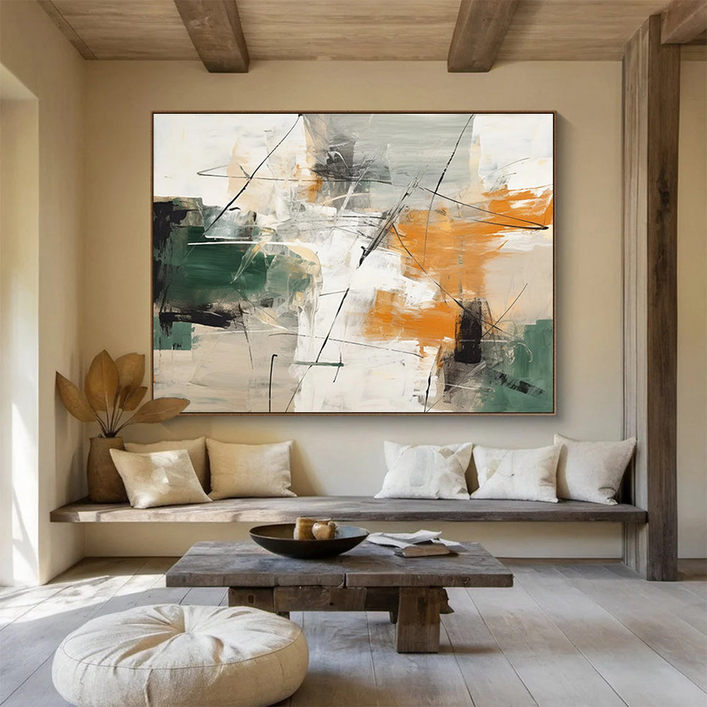 Multi - Color Abstract Painting for Vibrant Spaces YHT099