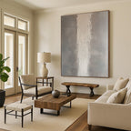 Subtle Textured Stripes Abstract Painting with Quiet Sophistication WINK294