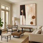 Earthy Toned Abstract Collage Painting for Rustic - Modern Cabins GAB1158