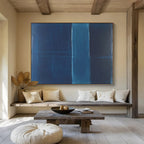 Monochromatic Blue Abstract  Deep Calm ABS106
