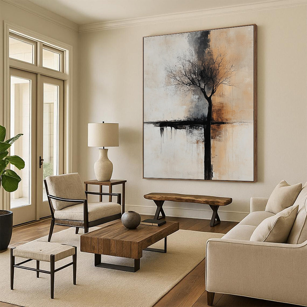 Minimalist Tree Abstract Painting for Contemporary Home Offices GAB1254