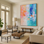 Colorful Textured Abstract Painting with Vibrant Palette WINK624