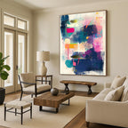 Colorful Abstract Composition Painting with Eclectic Vibrancy WINK079