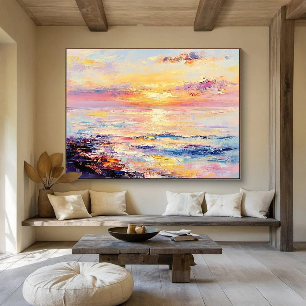 Pastel Sunset Seascape - Dreamy Hues of Dusk ABS008