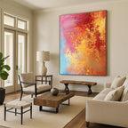 Fiery Abstract Colors Painting with Passionate Intensity WINK332