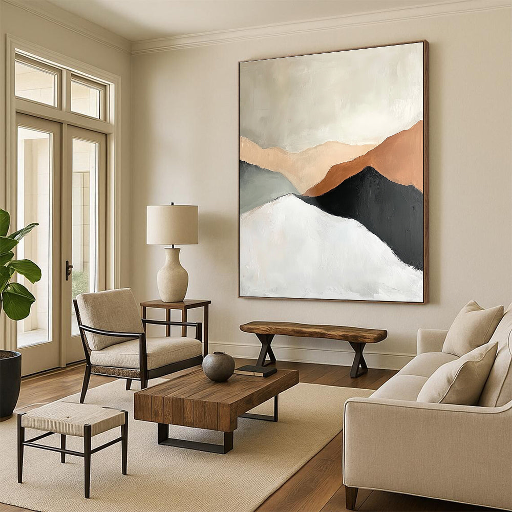 Minimalist Abstract Mountains Painting for Scandinavian - Styled Studies GAB1124