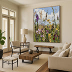 Wildflower Field Impressionistic Abstract Painting for Nature - Loving Spaces GAB1413