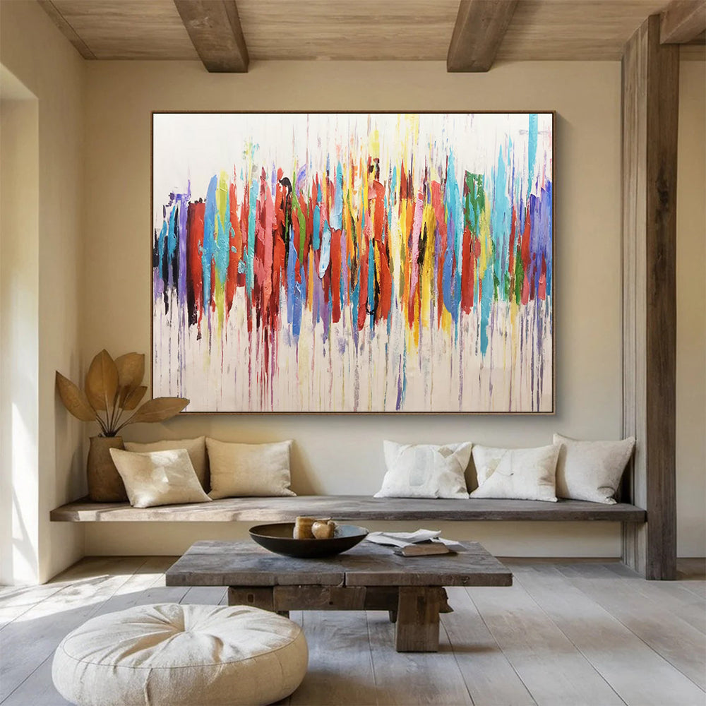 Color Drip Abstract Painting for Contemporary Art Lovers’ Galleries YHT223