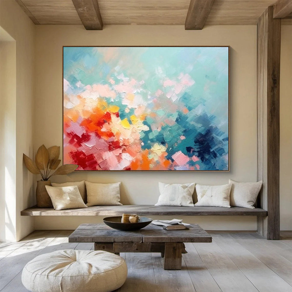 Pastel Abstract Mosaic Painting for Charming Spaces YHT057