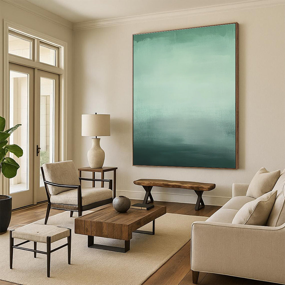 Green - Gradient Abstract Painting with Subtle Transitions WINK871