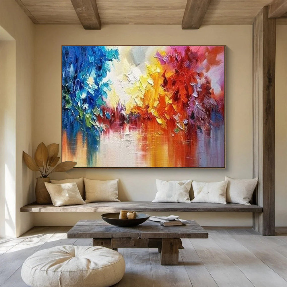Colorful Tree Abstract Painting for Artistic Studios YHT186