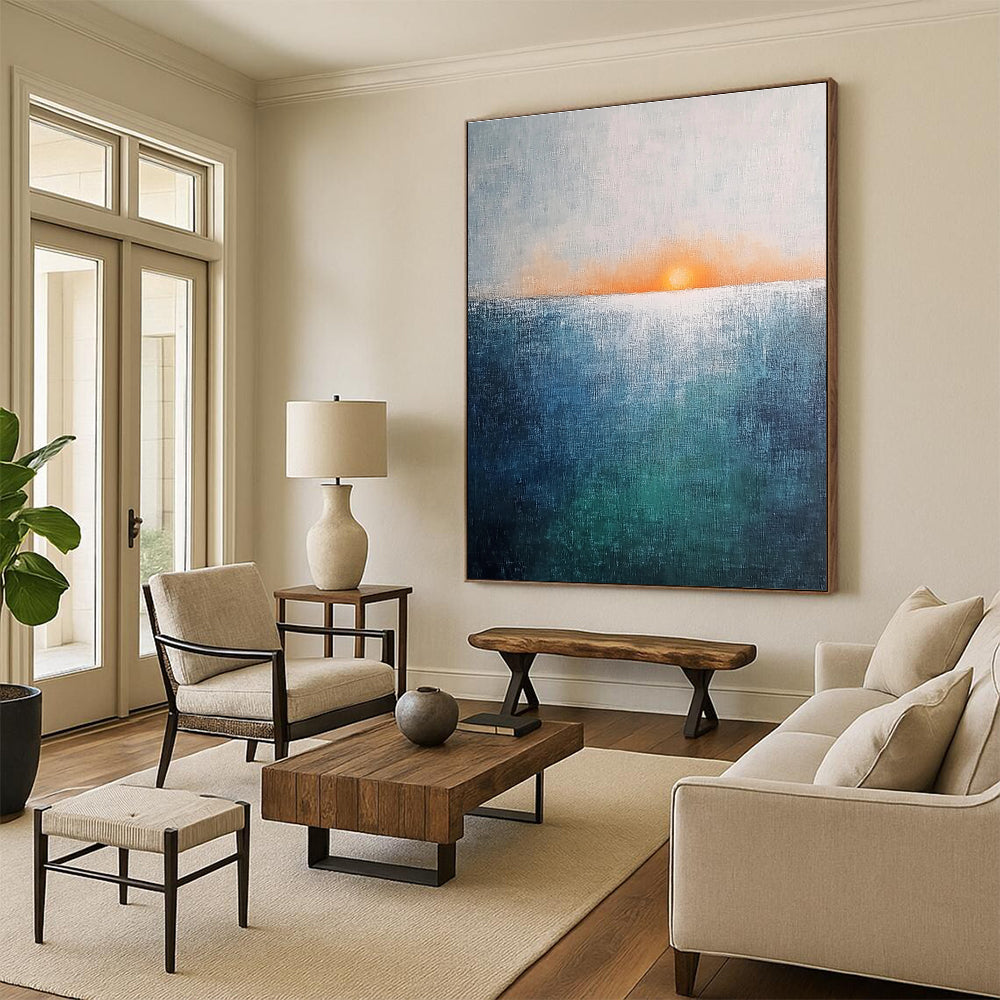 Sea Sunset Abstract - Tranquil Coastal Landscape Art GAB0530