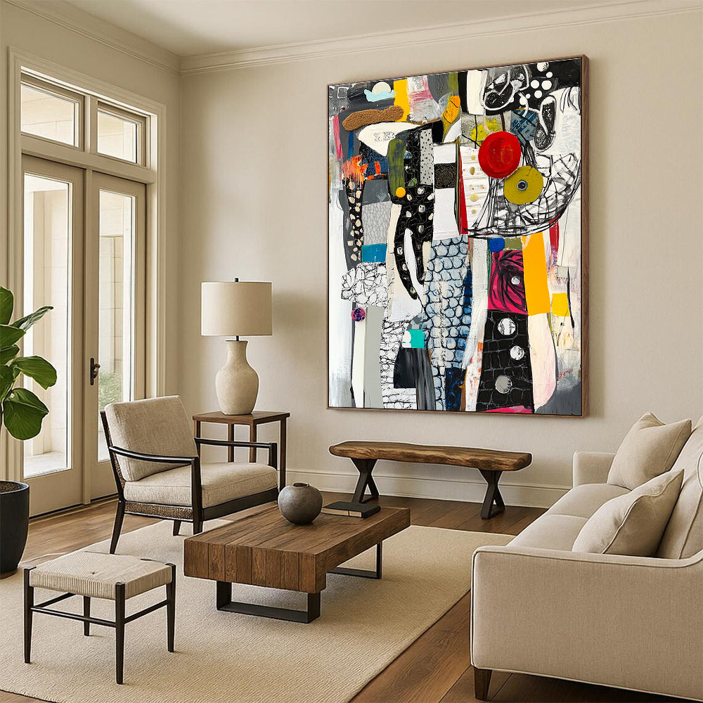 Mixed - Media Abstract Painting for Contemporary Art Galleries GAB1056
