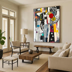 Mixed - Media Abstract Painting for Contemporary Art Galleries GAB1056
