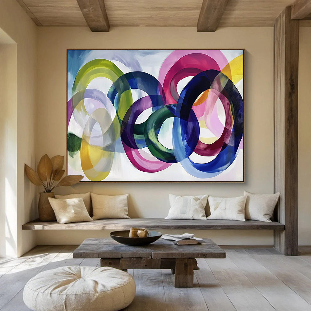 Colorful Intertwined Rings  Joyful Connections ABS116