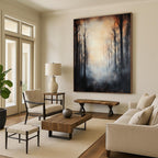 Misty Forest Abstract Painting for Mysterious Vibes GAB0727