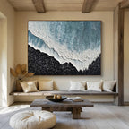 Textured Wave Abstract Painting for Ocean - Themed Galleries YHT207