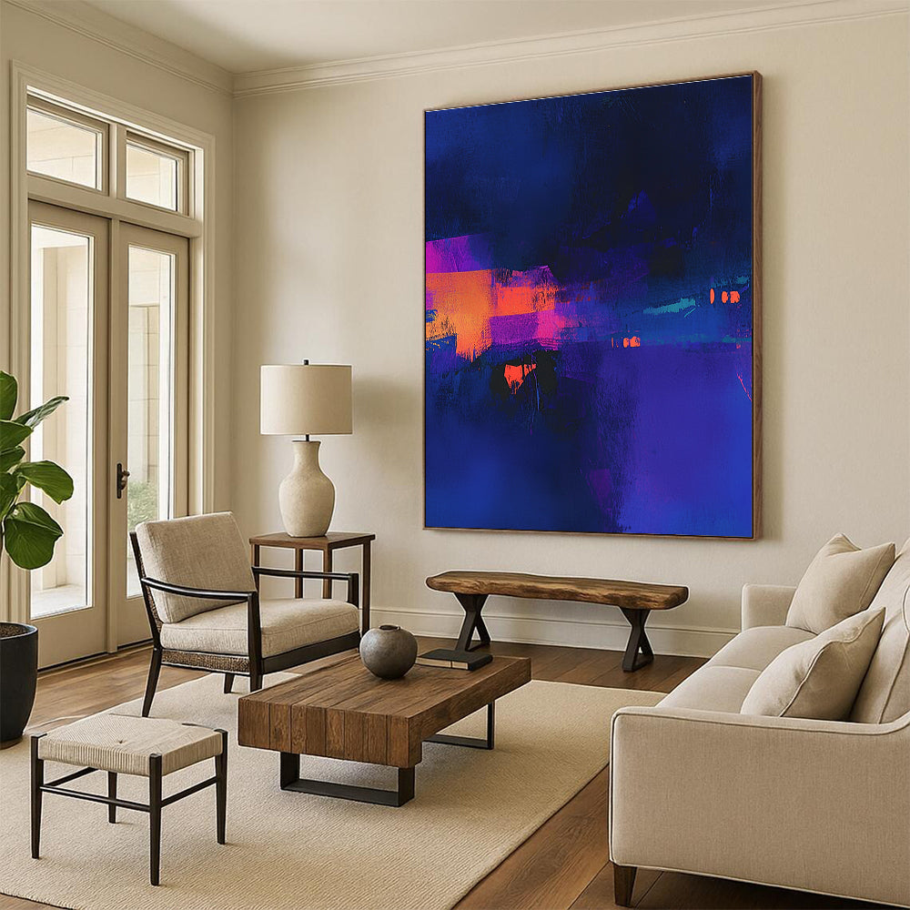 Neon Colored Abstract Painting with Vibrant Night WINK747
