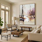 Winter River Landscape Abstract Painting for Nature - Loving Interiors GAB1441