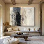 Silhouette in Shadow Abstract Painting ABS212