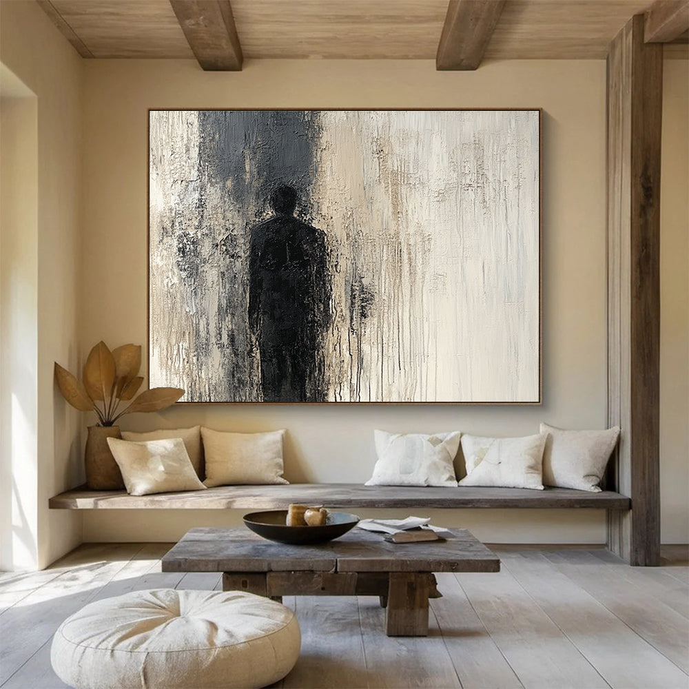 Silhouette in Shadow Abstract Painting ABS212