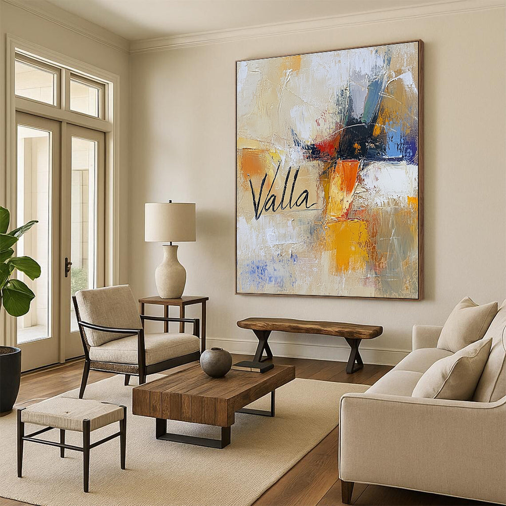Colorful Abstract Painting with “Valla” for Personalized Art Spaces GAB1059