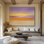 Purple and Orange Gradient Landscape with Soft Horizons Abstract Painting ABS361