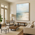 Calm Coastal View - Serene Seaside Abstract Painting GAB0571