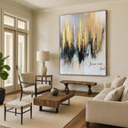 Gold and Gray Abstract - Spiritual Abstract Painting GAB0579