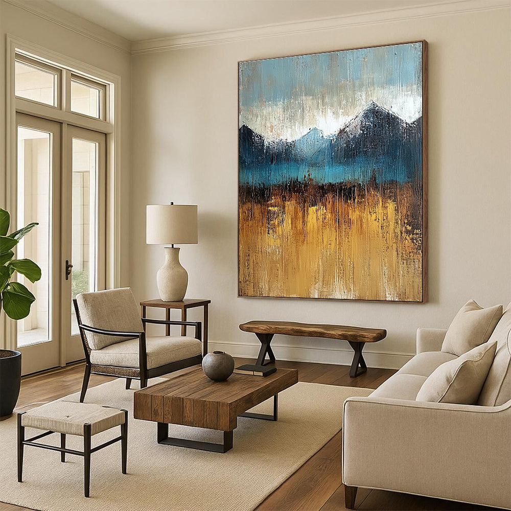 Mountain Lake Abstract - Bold Landscape Abstract Art GAB0529