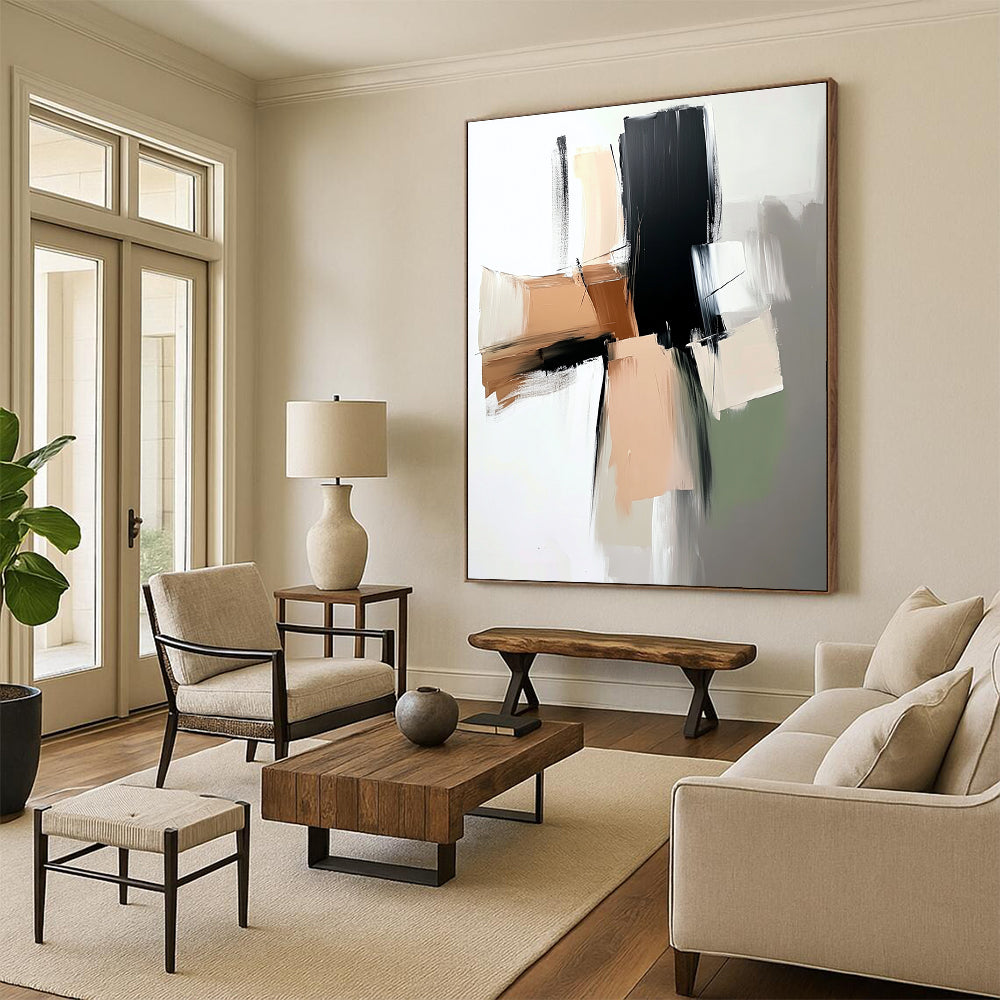 Neutral Tones Abstract Painting with Timeless Calm WINK756