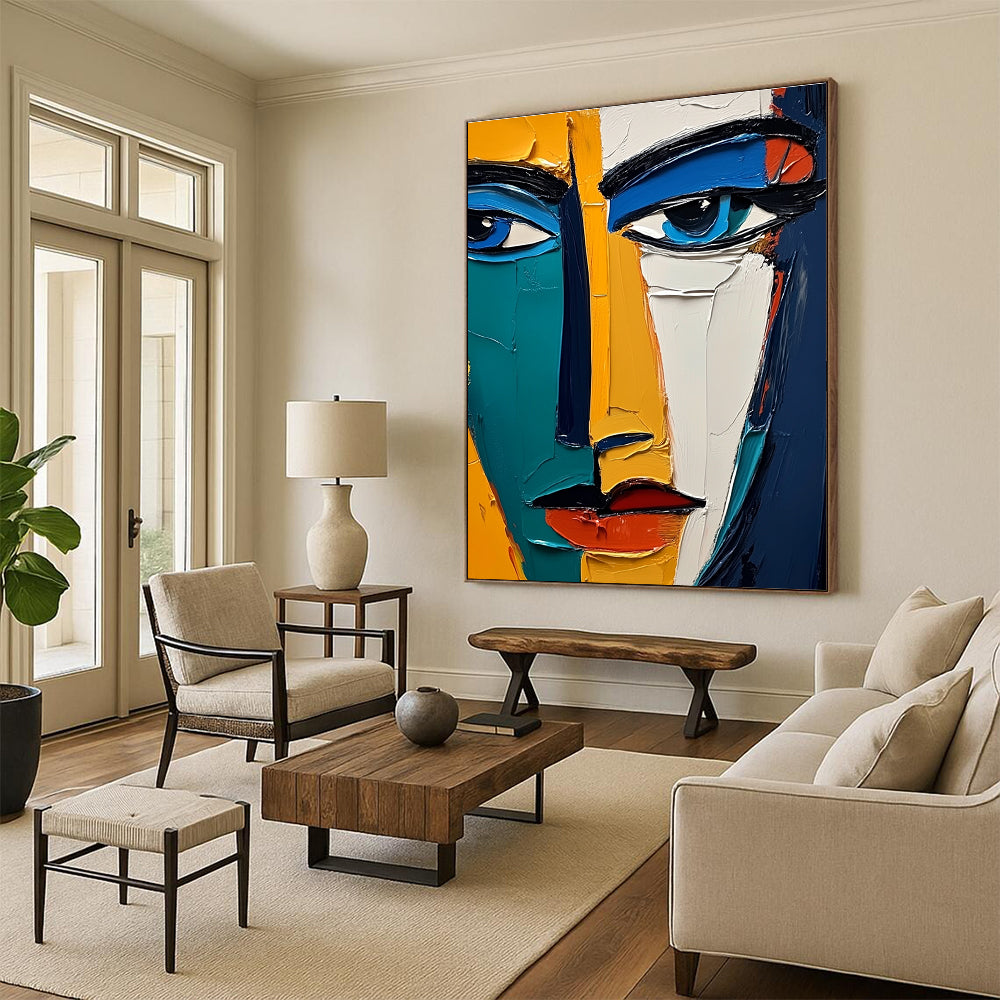 Colorful Portrait Abstract Painting for Art - Centric Hallways GAB1039