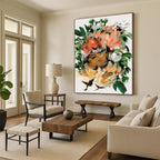 Vibrant Floral Bouquet Abstract Painting for Garden - Themed Restaurants HENG217