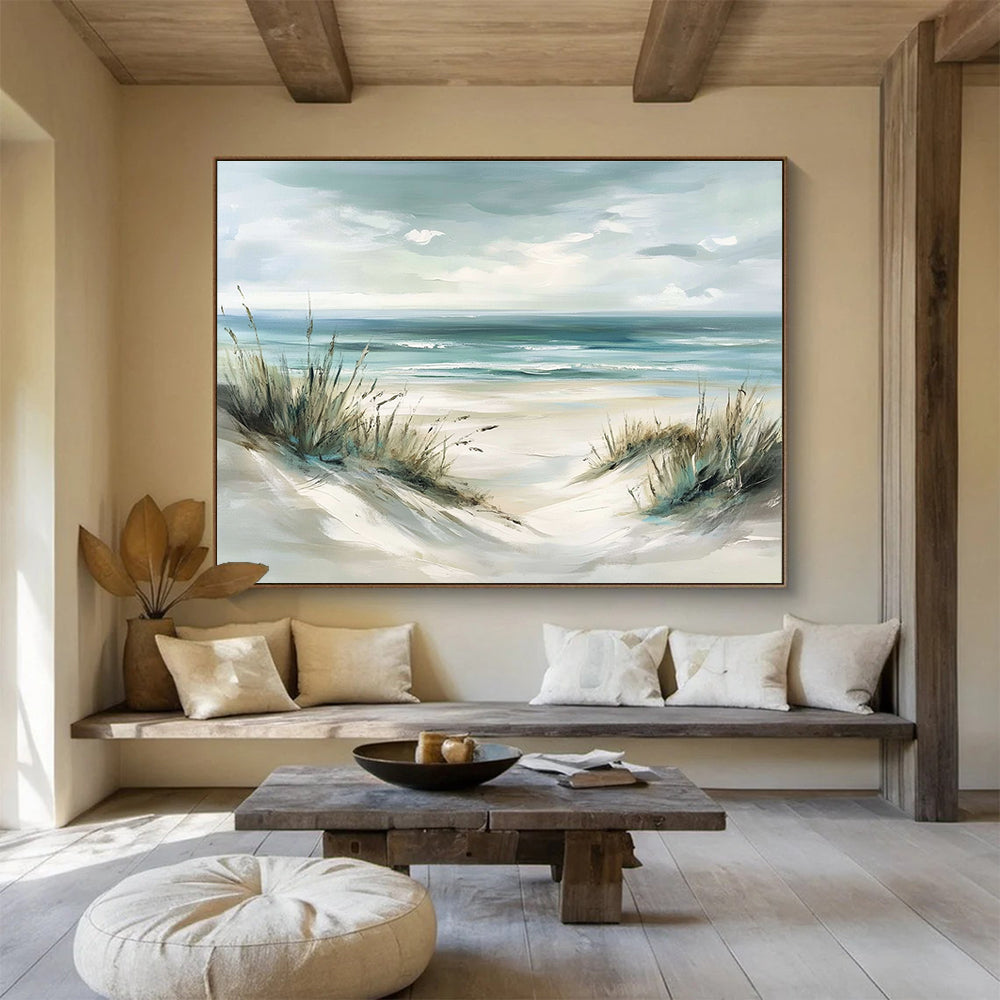 Beach Dunes and Grasses Scene Abstract Painting ABS137