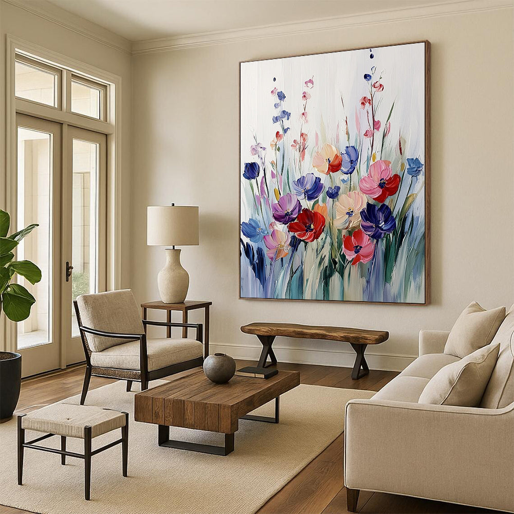 Colorful Flower Bouquet Painting of Vibrant Blooms GAB0127