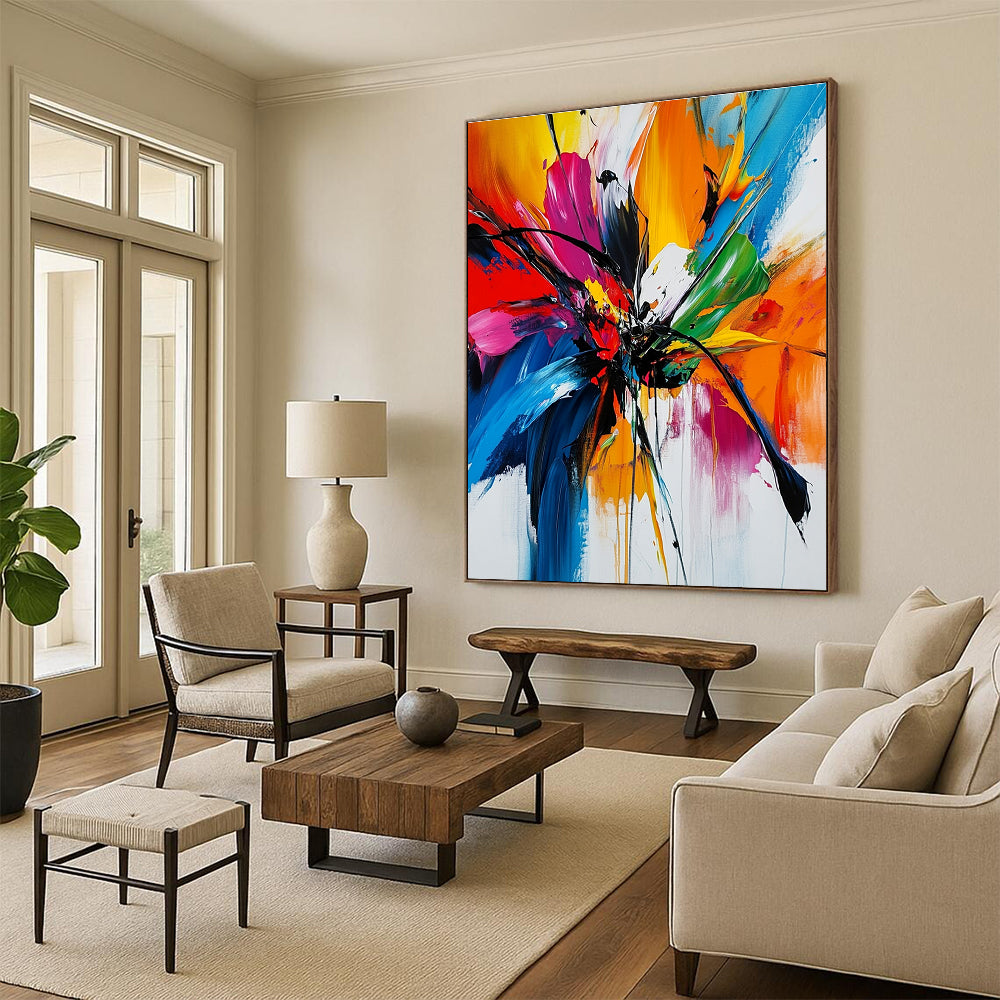 Colorful Flower Abstract Painting with Lively Beauty WINK787