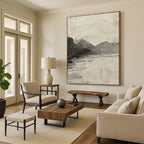 Monochromatic Abstract Landscape Painting for Minimalist Galleries GAB1115