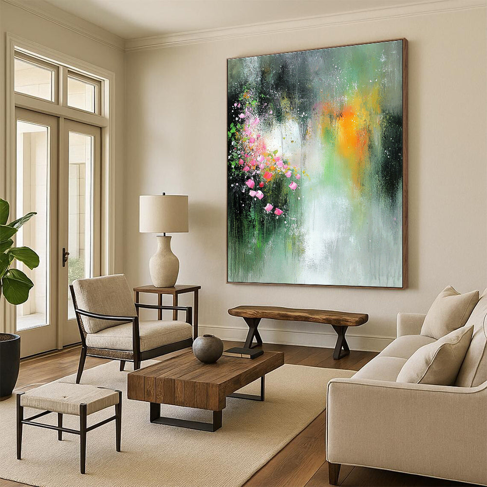 Colorful Floral Abstract Painting for Feminine - Style Beauty Salons GAB1339