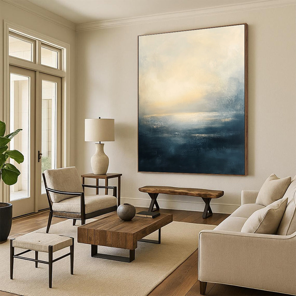 Calm Sea Horizon - Minimalist Seascape Abstract Painting GAB0582
